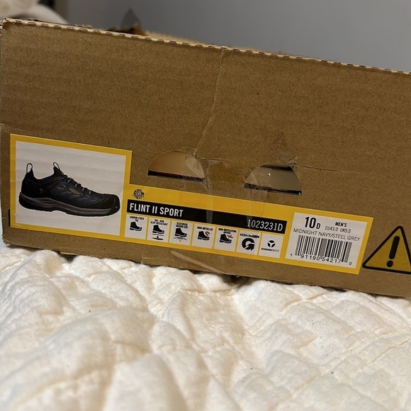 New KEEN Flint II Sport Utility Shoe Navy/Steel Grey Size 10 - Picture 12 of 13